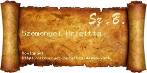 Szemenyei Brigitta névjegykártya
